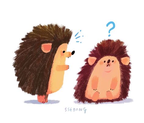 SSEBONG's doodles. on Behance Book Illustration Layout, Hedgehog Illustration, Brand Character, Cute Hedgehog, Hedgehogs, Kids' Book, Animal Logo, Character Design References, Draw Drawing