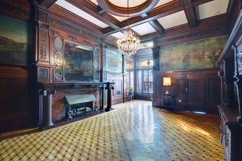 Tour a Gilded-Age Gem in Brooklyn Wood Paneling Walls, Old Wood Paneling, Paneling Walls, Recycled Wood Projects, Natural Wood Bed, Textured Decor, House Wood, Wood Tile Floors, White Interior Design