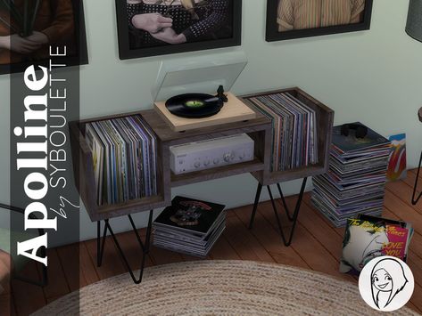 Sims 4 Punk Room, Sims 4 Vinyl Records, The Sims 4 Cc Resource Furniture, Sims Mod Furniture, Sims 4 Cc Vinyl Records Wall, Sims 4 Vynil, Sims 4 Cc Rockstar Furniture, Sims 4 Cc Vynil, Grunge Furniture Sims 4 Cc