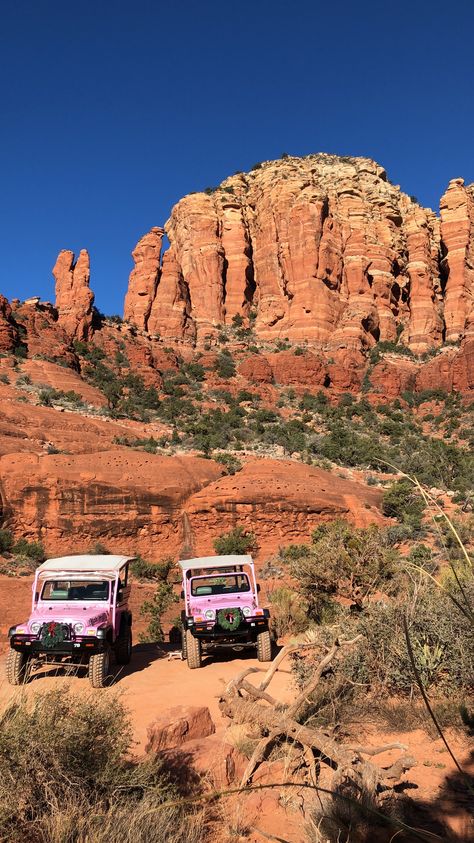 Sedona, AZ + Pink Jeep Tours Pink Jeep, Desert Travel, Desert Colors, Phone Wallpaper For Men, Arizona Travel, Sedona, Commercial Design, Places To Eat, Monument Valley