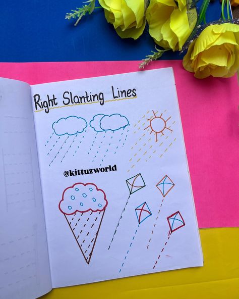 Pre writing practice notebook 📒 👉I am share with pre writing practice worksheet ideas 💡. Basic Patterns To Teach Your Kid Before Writing ABC Very useful & Mandatory patterns 👍 ❣️follow @kittu_zworld for more ideas 💡 #writing #earlywriting #earlywritingskills #prescholars #montessori #toddlers #toddler #homeschooling #preschooling #stagesofearlywriting #learning #priwritingstrokes #basicpatternofwriting #montessori #educationalvideos Kids Learning Charts, Worksheets For Playgroup, Toddler Journal, Writing Activities For Preschoolers, Creative Writing Worksheets, Jerry Wallpapers, Pre Writing Practice, Handwriting Worksheets For Kids, Learning Journal