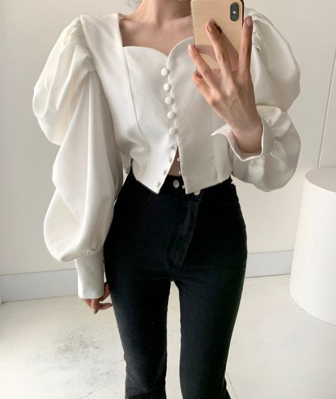 Off The Shoulder Top Outfit, Shoulder Tops Outfit, Short Pattern, Button Shirts, 2024 Spring Summer, Fancy Dresses Long, Woman Suit Fashion, Pleated Blouse, Sleeve Women