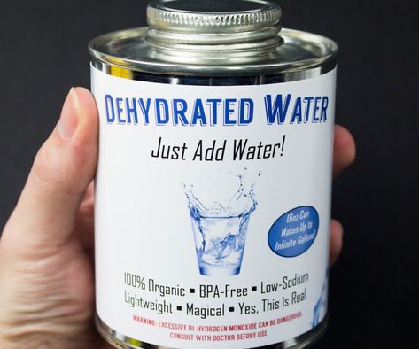 Dehydrated Water, Jacques Perrin, Funny Christmas Decorations, Funny Christmas Presents, Joke Gifts, Silly Gifts, Gag Gifts Christmas, White Elephant Gift, Stocking Stuffers For Men