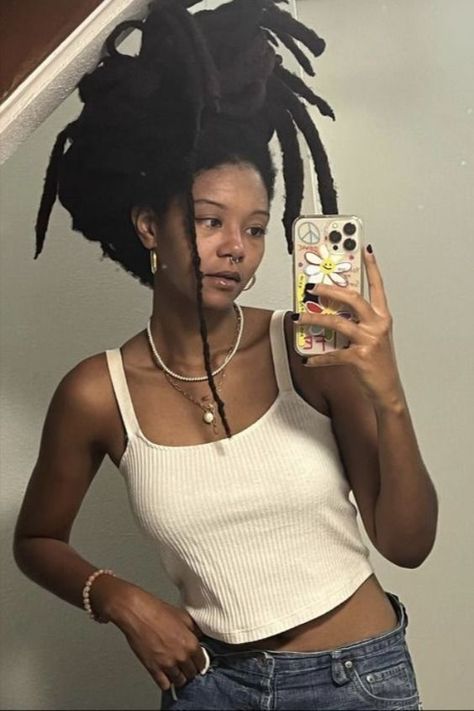 Freeform Locs Black Women, Freeform Locs Women, Thick Locs On Black Women, Natty Dreads, Hair For Faux Locs, Grey Hair Colour, Afro Twist Hair, Springy Afro Twist, Loc Appreciation