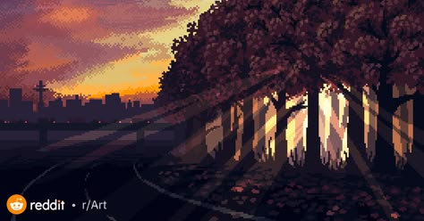 Autumn Pixel Gif, Brown Pixel Art Gif, Autumn Banner Discord, Pixel Art Landscape Gif, Fall Pixel Art Wallpaper, Sun Pixel Art, Fall Pixel Art, Pixel Kawaii, Autumn Banner