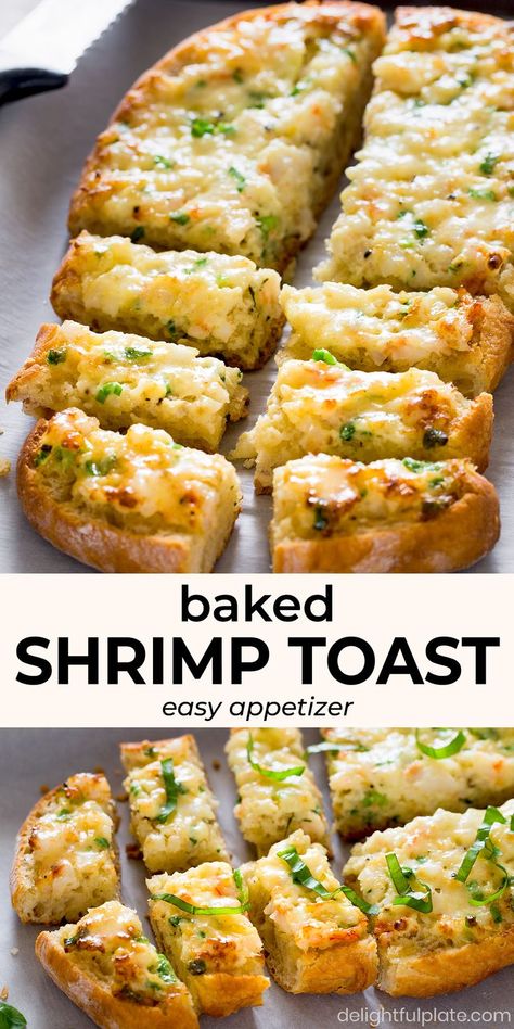 Seafood Appetizers For Party, Baked Shrimp Toast, Easy Christmas Appetizers, Fast Appetizers Easy, Easy Baked Shrimp, Crispy Bread, Shrimp Toast, Super Club, Creamy Shrimp