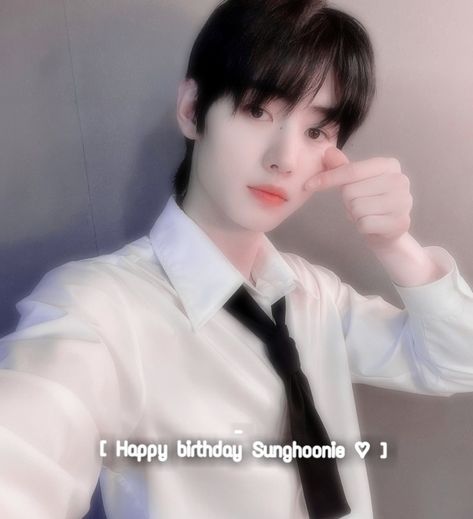 #enhypen #engene #sunghoon Sunghoon Birthday Edit, Happy Birthday Sunghoon, Sunghoon Birthday, Edit Happy Birthday, Sunghoon Edit, Birthday Edit, Asian Makeup, Sung Hoon, Makeup Tutorials