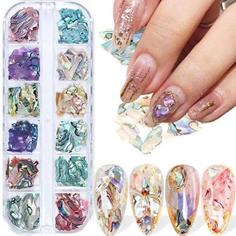 27 Nail Ideas to Spice Up Your Fall: Crisp & Creative - 160grams Seashell Nail Art, Nails Supplies, Seashell Nails, Acrylic Nail Supplies, Art Effects, Nail Art Glitter, Mermaid Shell, Uv Gel Nail Polish, Glitter Flake