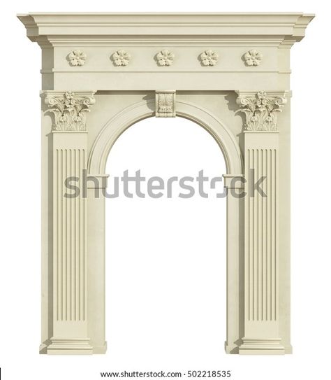 Find Front View Classic Arch Corinthian Column stock images in HD and millions of other royalty-free stock photos, illustrations and vectors in the Shutterstock collection. Thousands of new, high-quality pictures added every day. Impact Front Door, Door Main Entrance, Front Door Designs, House Front Wall Design, Plaster Ceiling Design, Classic Facade, Front Wall Design, Cornice Design, Main Entrance Door Design