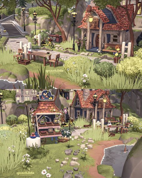 Disney Dreamlight Valley Goofy House, Dreamlight Valley Design Ideas Peaceful Meadow, Disney Dreamlight Valley Meadow, Dreamlight Valley House Ideas, Dreamlight Valley Forest, Disney Dreamlight Valley House Ideas, Dreamlight Valley House, Disney Dream Light Valley Ideas, Disney Dreamlight Valley Decoration