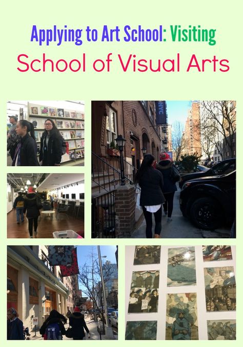 Applying to Art School: Visiting School of Visual Arts. #college #artcollege #artschool Art College, School Of Visual Arts, Applied Arts, School College, College Art, The School, Visual Arts, Fine Arts, Art School