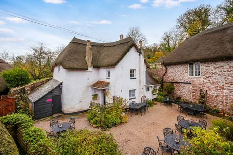 Thatched cottage with its own tea shop downstairs for sale in Torquay Large Picnic Blanket, Inglenook Fireplace, The New Forest, Romantic Cottage, Thatched Cottage, Family Picnic, Village House, New Forest, Village Houses