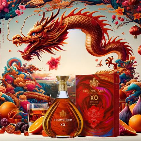 Embrace the grandeur of the 2024 Lunar New Year with the Courvoisier XO Special Edition: Year of the Dragon. This limited-edition cognac, inspired by the Mythical Dragons, New Year Special, Year Of The Dragon, Lunar New Year, Lunar New, Wine And Spirits, The Dragon, Cognac, Limited Edition