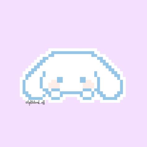 Sanrio Cinnamoroll Pixel Art, Cinnamoroll Perler Beads, Hamma Beads Ideas, Piskel Art, Easy Pixel Art, Minecraft Wallpaper, Pixel Drawing, Perler Bead Templates, Pixel Crochet