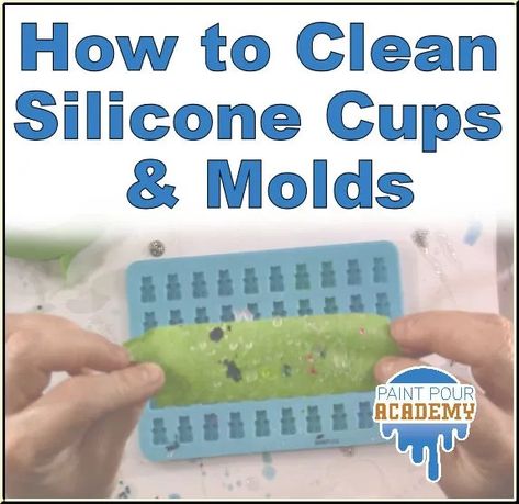 A question frequently asked in the Resin Art community is “How do I clean my silicone cups and molds after my resin project?” Resin Clean Up, Cleaning Resin Molds, Cleaning Silicone Molds, How To Clean Silicone Molds, How To Do Resin Art Silicone Molds, How To Clean Resin Molds, Resin Beginners, Resin Hacks, Using Resin