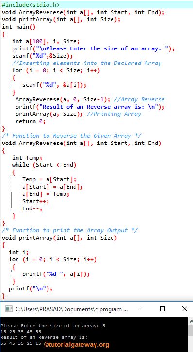 C Program to Reverse an Array using Functions C++ Programming, R Programming Cheat Sheet, C Programming Learning, R Programming Tutorials, Competitive Programming, About Computer Science, C Programming Tutorials, Programming For Beginners, Xcode Swift Programming