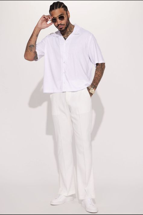 White Monochromatic Outfit Men, Outfit Ideas White Shirt, All White Outfit Men, All White Mens Outfit, Mens Fashion 2023, Mens Fashion 2022, 2023 Mens Fashion, All White Outfit Ideas, Fashion For Men Over 40