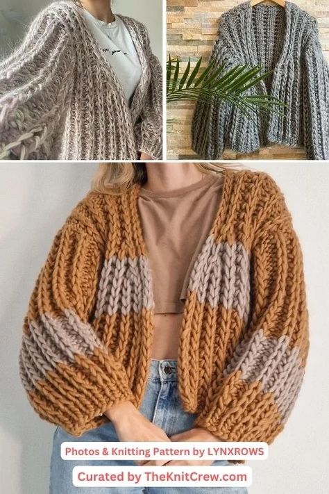 Knit a stylish cardigan for women using any of these knitting patterns. Knit patterns curated by TheKnitCrew. Short Cardigan Knitting Pattern, Oversize Sweater Knitting Pattern, Cardigan Knitting Patterns, Free Knitting Patterns For Women, Knit Summer Dress, Womens Knitting Patterns, Summer Dress Patterns, Knitted Clothes, Cardigan For Women