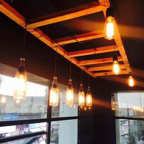 Cafe Ceiling, Cafe Bakery, Track Lighting, Pendant Light, Ceiling, Cafe, Ceiling Lights, Restaurant, Lighting