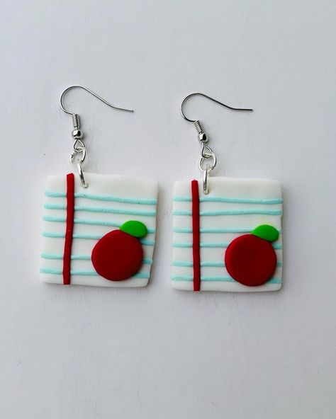 Hope all teachers are having a great summer! 🍎 #clay #polymer #polymerclay #handmade #crafts #earrings #handmadeearrings #clayearrings #polymerclayearrings #earrings #polymerclaycreations #art #polymerclayartist #handmadejewelry #polymerclayjewelry #clayart #smallbusiness #etsy #polymer #handmadewithlove #jewelry #shopsmall #etsyshop #miniature #statementearrings #artist #teachers #backtoschool Clay Polymer, Polymer Clay Creations, Polymer Clay Jewelry, Clay Art, Polymer Clay Earrings, Handmade Earrings, Small Shop, Clay Earrings, Handmade Crafts