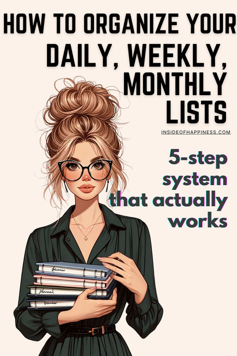 160 list ideas to get you organized and feel like you got your life together. Also, detailed 5-step system on how to manage those lists. How To Organize, Lists To Make, Fashion Mistakes, Organize Your Life, Track, Books