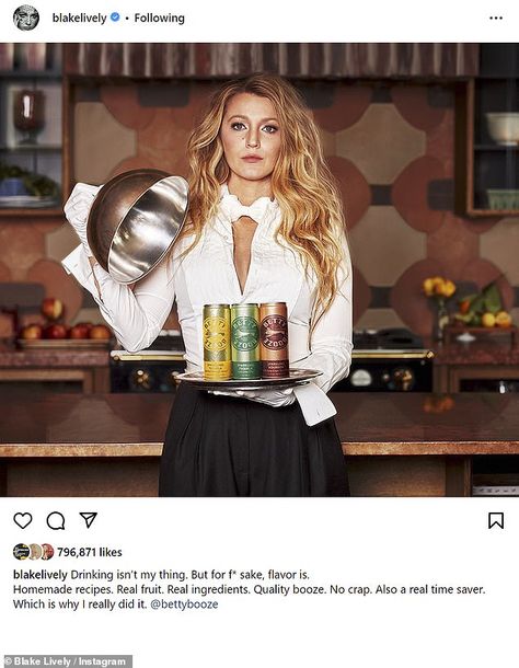 Blake Lively sparks backlash after launching alcoholic beverages Simple Favor Blake Lively, Blake Lively The Shallows, Blake Lively A Simple Favor, The Shallows Blake Lively, Betty Buzz, Blake Lively Betty Buzz, Happy Yellow, Alcoholic Beverages, On Wednesday