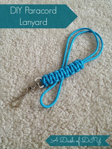 My school, like many others, requires all students to wear an identification around school. The type of lanyard you wear... Diy Macrame Projects, Parachute Cord Crafts, Lanyard Crafts, Paracord Projects Diy, Paracord Bracelet Patterns, Diy Lanyard, Paracord Bracelet Tutorial, Paracord Braids, Cords Crafts