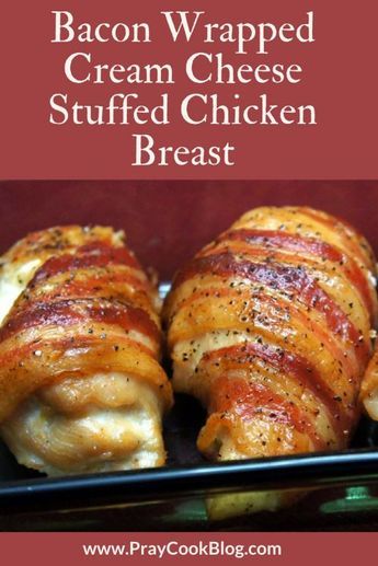 Bacon Wrapped Cream Cheese Stuffed Chicken Breast - maybe use veggie cream cheese-lvr Chicken Breast Cream Cheese, Cream Cheese Stuffed Chicken Breast, Bacon Wrapped Cream Cheese, Cream Cheese Stuffed Chicken, Rolled Chicken Breast, Stuffed Chicken Breast Cream Cheese, Bacon Wrapped Chicken Breast, Cheese Stuffed Chicken Breast, Cheese Stuffed Chicken