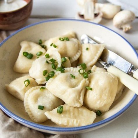 16 Vegan Recipes for Every Day of Oktoberfest Vegan Pierogi Recipe, Recipe With Sauerkraut, Octoberfest Recipes, Vegan Oktoberfest, Vegan Pierogi, Cheese Pierogi Recipe, Vegan Potato Pancakes, Polish Pierogi, Pierogi Recipe