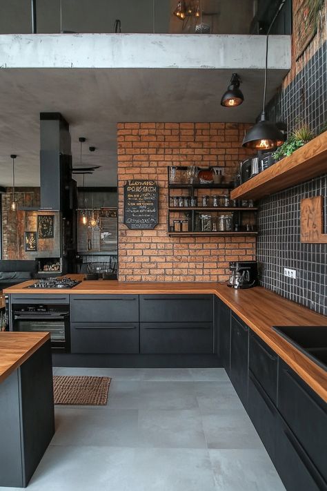 13 Black And Wood Kitchen Designs To Inspire - DreamyHomeStyle