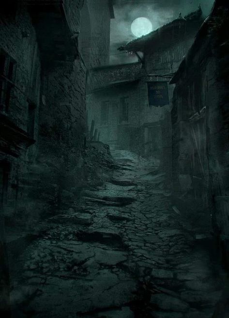 Dark Alley, Dark Green Aesthetic, Slytherin Aesthetic, 다크 판타지, Fantasy Places, Wow Art, Dark Places, Dark Photography, 판타지 아트