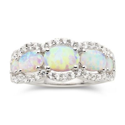 Pearl & Gemstone Jewelry - JCPenney $208 3rd anniversary  October 5th 2016 Opal Stone Ring, Wedding Ring Round, Opal Wedding Ring, 25 Anniversary, Opal Wedding, Wedding Rings Round, Opal Wedding Rings, Sapphire Band, Fire Opal Ring