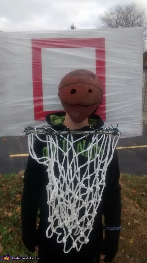 Basketball Hoop Costume, Ball Costume Diy, Basketball Halloween Costume, Pictures With Him, Basketball Costume, Couple Costumes For Halloween, 2015 Halloween Costumes, Ball Costume, Clever Halloween