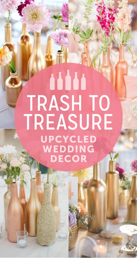 Upcycled Wedding, Budget Wedding Ideas, Decorations On A Budget, Wedding Decorations On A Budget, Diy Wedding Decor, Rustic Wedding Decorations, Wedding On A Budget, Sustainable Wedding, Eco Friendly Wedding