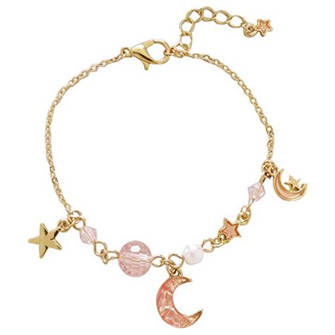 Girly Bracelets, Moon Bracelet, Wrist Jewelry, Bangle Jewelry, Bangles Style, Small Jewelry Box, Star Moon, Star Bracelet, Moon Star