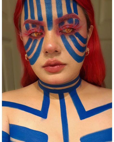 Female Akaza Cosplay, Akaza Makeup, Easy Female Cosplay Ideas, Anime Character Makeup, Akaza Cosplay, Anime Makeup Looks, Demon Slayer Makeup, Faceart Makeup, Anime Inspired Makeup