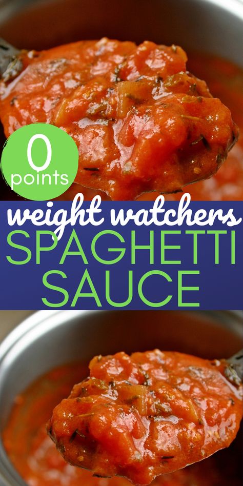 Weight Watchers Pasta, Weight Watchers Meals Dinner, Homemade Spaghetti Sauce Recipe, Weight Watchers Plan, Weight Watchers Meal Plans, Spaghetti Sauce Recipe, Homemade Spaghetti Sauce, Weight Watchers Recipes Desserts, Weight Watchers Smart Points