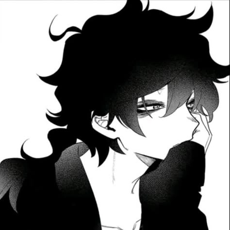 Anime Character, Anime Boy, Long Hair, Black And White, Hair, Anime, White, Black