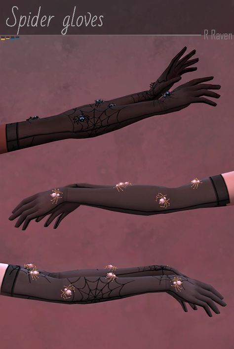 Spider gloves | Regina Raven sur Patreon Spider Gloves, Sims 4 Cc Goth, Sims 4 Patreon, Sims Packs, Sims 4 Download, Goth Accessories, Sims 4 Cc Folder, Free Sims, Sims 4 Gameplay