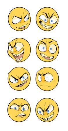 Expression Drawing Chart, Emotion Study Drawing, Cartoon Eye Expressions, Emotion Drawing Chart, Expression Chart Drawing, Unhinged Expression Reference, Expresions References, Emotions Reference Drawing, Facial Expression Chart