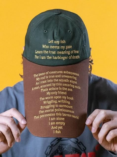 Fish Fear Me Hat, Fish Fear Me, Fear Meaning, Fishing Cap, Silly Hats, Silly Shirt, Weird Shirts, Fishing Hat, Know Your Meme