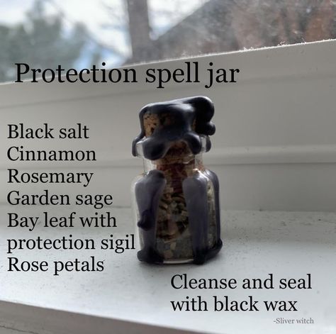 What To Do With A Spell Jar, Protect Spell Jar, Jar Spells Protection, Protection Spells For Someone Else Jar, Witchcraft Potions For Beginners, Protection Potion Recipe, Jar Spells Witchcraft Protection, Protection Spells For A Loved One Jar, Spells Jars For Beginners