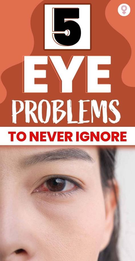 5 Eye Problems To Never Ignore: Irrespective of how many times our well-wishers and doctors tell us to go for an annual eye checkup, in a blink of an eye, we forget this advice. We tend to throw caution to the wind and continue to expose our eyes to screens and pollutants all day while paying no heed to their health whatsoever. #health #wellness #eyeproblems #healthcare Eye Twitching, Swollen Eyes, Eyes Watering, Eye Pain, Eye Problems, Eye Infections, Home Doctor, Sore Eyes, Types Of Eyes