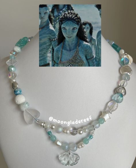 Avatar Beaded Necklace, Avatar Necklace Pandora, Metkayina Accessories, Songcord Ideas Avatar, Navi Accessories, Avatar Bracelet, Navi Necklace, Avatar Necklace, Avatar Jewelry