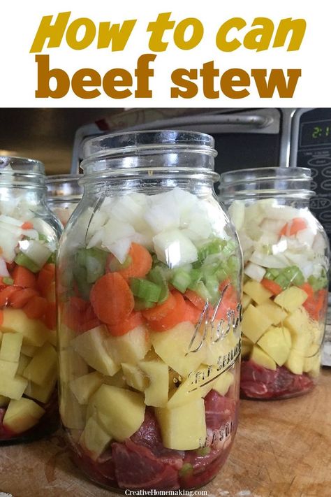 Pressure Canning Beef, Can Beef Stew, Canning Recipes For Beginners, Canning Beef Stew, Canning Beef, Delicious Beef Stew, Canning Soup Recipes, Tasty Beef Stew, Easy Canning