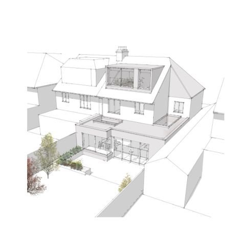 Renovation Update: We Got Planning Permission! — Malmo & Moss House Extension Floor Plans, House Extension Plans Layout, Contemporary Loft Conversion, Modern Loft Conversion, Modern 1930s House, 1930 Loft Conversion, 1930s Loft Conversion, Loft Extension Ideas, Rear Extension Ideas 1930s House