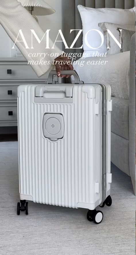 AMAZON -carry on luggge that makes travelling easier. RIMOVA look alike and even more functional and has so many features. Goes in and out of stock, don't miss it! Suitcases Travel, Hard Case Luggage, Carry On Packing Tips, Spinner Wheel, Checked Luggage, Travel Must Haves, Luggage Suitcase, Spinner Luggage, Carry On Suitcase