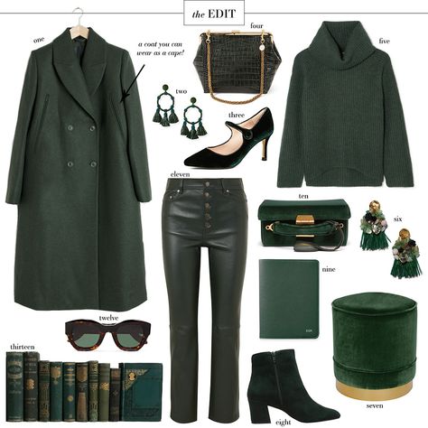 Forest Green Clothes, Deep Green Outfit, Forest Green Outfit, Dark Green Outfit, Green Aesthetics, Green Clothes, 2022 Outfits, Xmas Outfits, Misty Forest