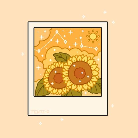 #sunflower #photo #polaroid #cute #kawaii #soft #aesthetic #yellow #sun #retro #90s #flowers #clouds #stars #sparkles #digitalart #art #digitalartist #stickers #drawing #illustration #bright Kawaii Soft Aesthetic, 90s Flowers, Stickers Drawing, Photo Polaroid, Art Style Challenge, Aesthetic Yellow, Sunflower Photo, Tumblr Stickers, Cute App