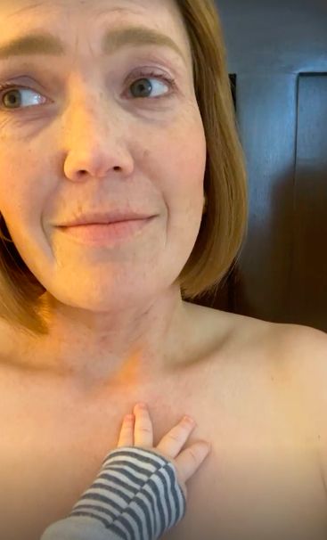 "I hope he's not going to need therapy for this later," she joked. The post Mandy Moore Shares Hilarious Breastfeeding Selfie As ‘Older’ Rebecca Pearson appeared first on Scary Mommy. Rebecca Pearson, Full Makeup, Scary Mommy, Mandy Moore, Kids Wear, New Moms